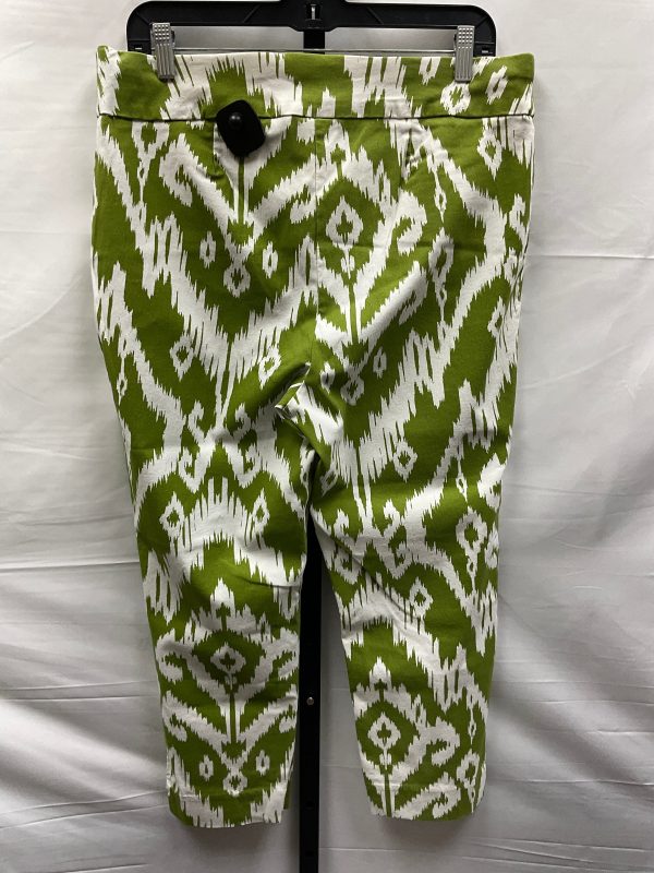 Green & White Pants Cropped Chicos, Size 14 Supply