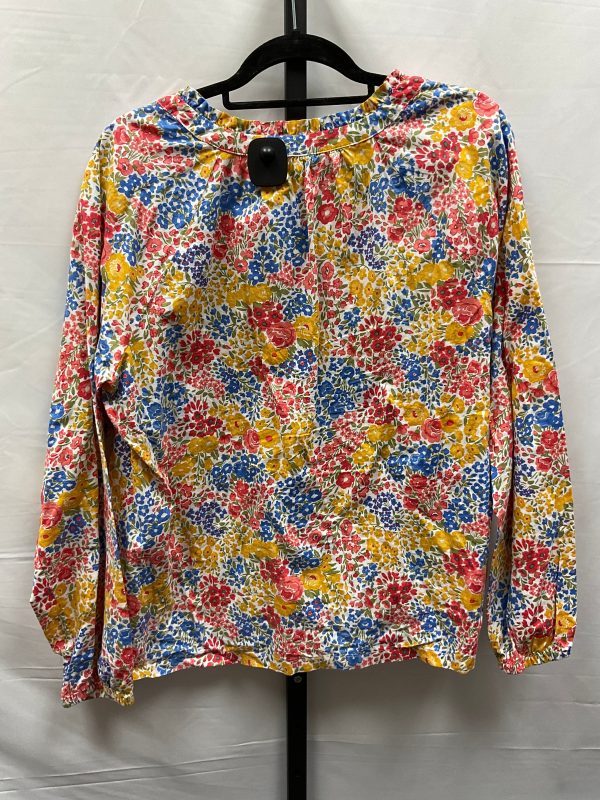 Floral Print Top Long Sleeve Croft And Barrow, Size L For Discount