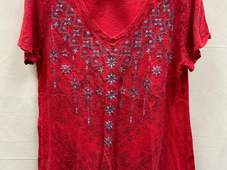 Blue & Red Top Short Sleeve Style And Company, Size S Supply