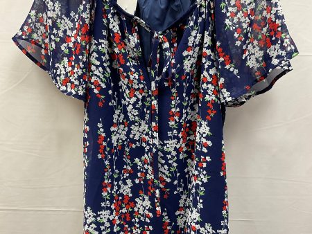 Floral Print Top Short Sleeve Clothes Mentor, Size S For Sale