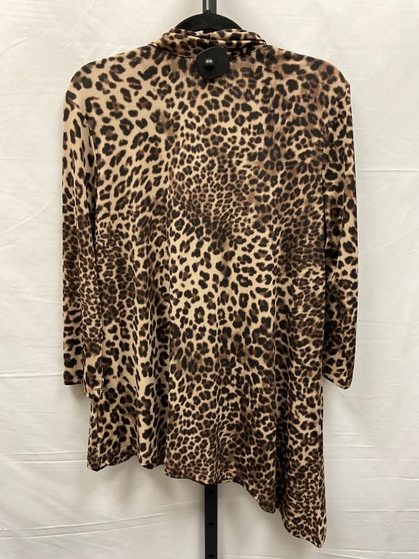 Animal Print Top 3 4 Sleeve Susan Graver, Size M For Sale