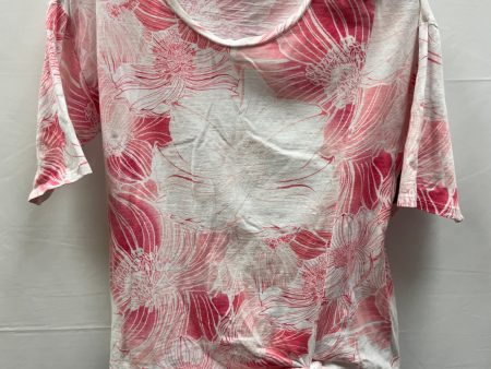 Floral Print Top Short Sleeve Chicos, Size M For Discount