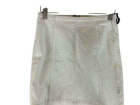 Skirt Midi By Free People In White Denim, Size: 6 Supply