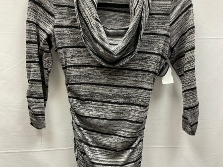 Black & Grey Top 3 4 Sleeve Ab Studio, Size Xs Supply