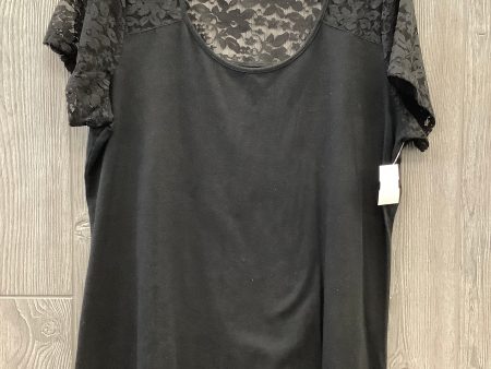 Top Short Sleeve By Ambiance Apparel In Black, Size: 3x Hot on Sale