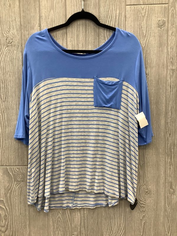 Top Short Sleeve By Clothes Mentor In Blue, Size: 3x Hot on Sale