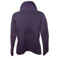 Alpaca Wool Blend Cardigan Sweater By Kuna In Purple, Size: M Fashion