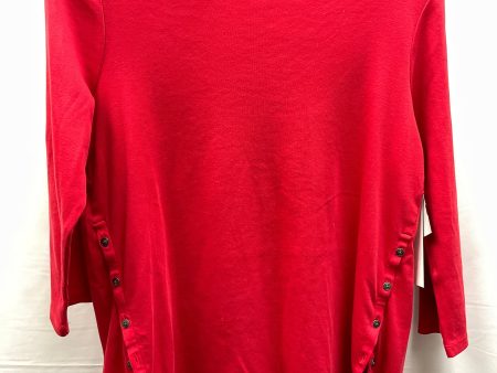 Top Long Sleeve By J. Jill In Red, Size: Petite  M Online Sale