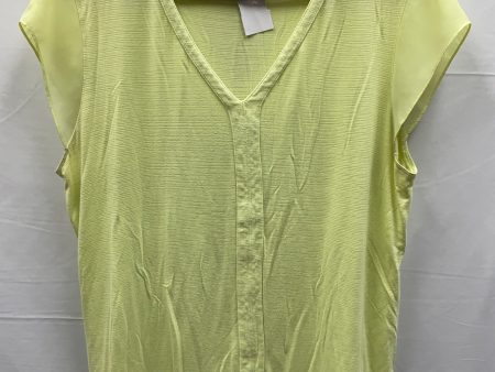 Yellow Top Short Sleeve Liz Claiborne, Size Xl Online now