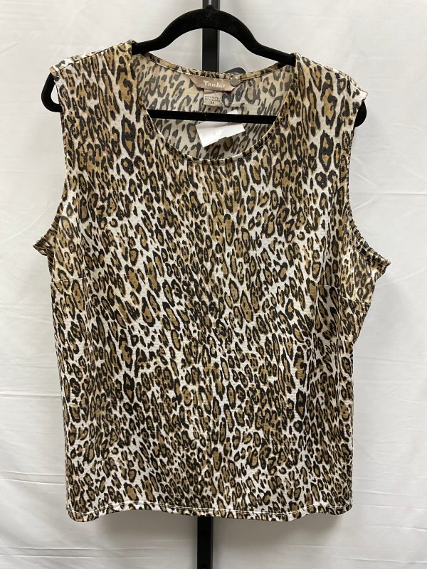 Animal Print Top Sleeveless Tanjay, Size 2x For Discount