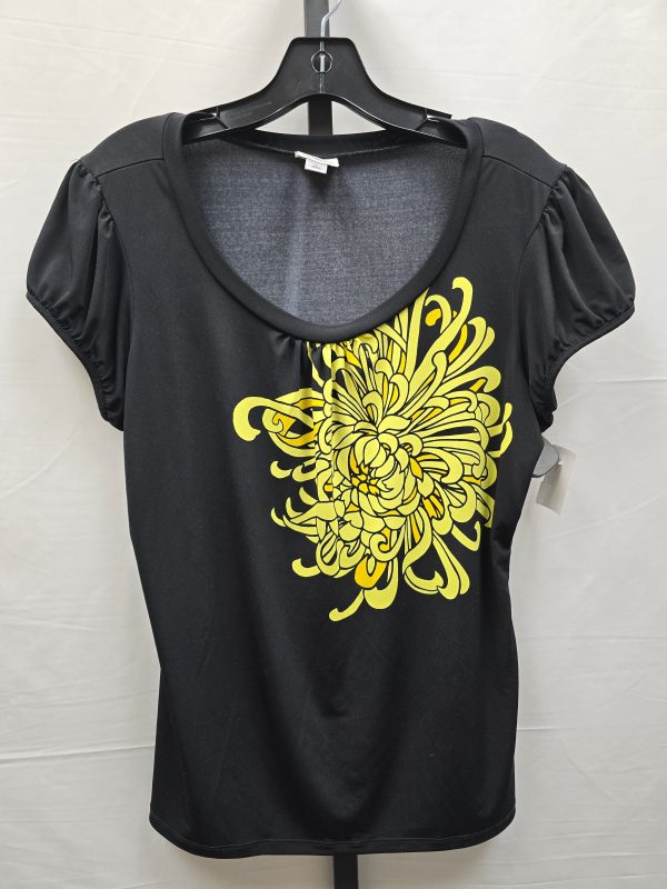 Black & Yellow Top Short Sleeve Worthington, Size L For Sale