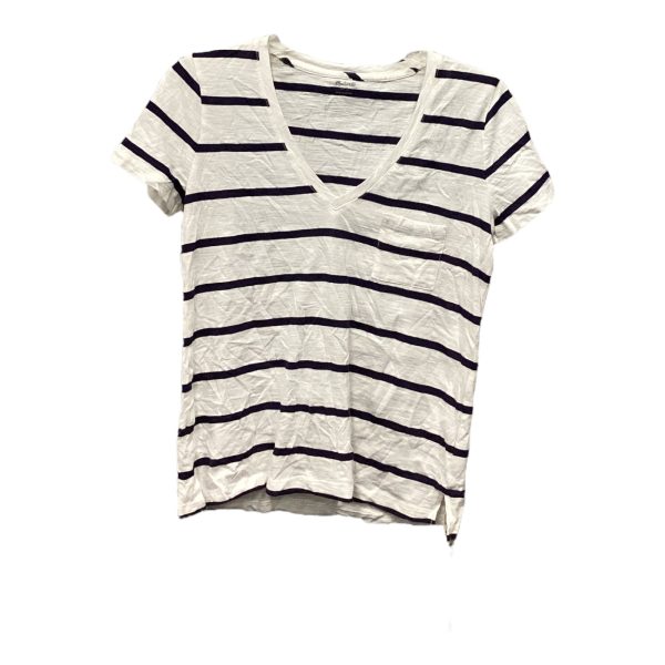 Top Short Sleeve Basic By Madewell In Striped Pattern, Size: S Cheap