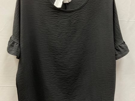 Black Top Short Sleeve Clothes Mentor, Size M Online Sale