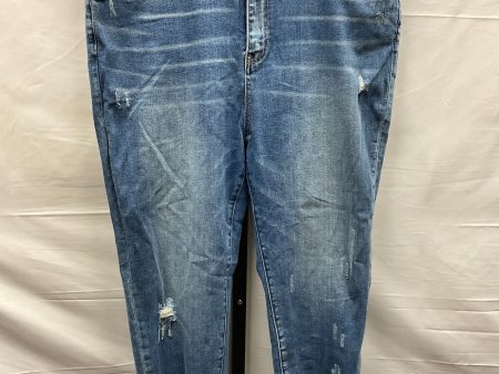 Blue Denim Jeans Skinny Risen, Size 3x Cheap