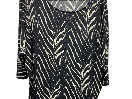 Zebra Print Top 3 4 Sleeve Chicos, Size L Cheap