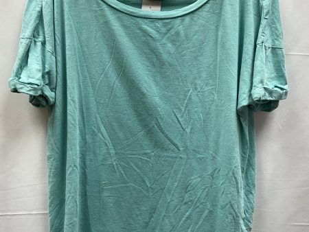 Blue Top Short Sleeve Basic Maurices, Size L on Sale