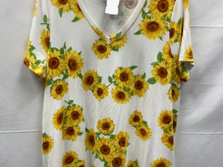 Floral Print Top Short Sleeve Honeyme, Size Xl Discount