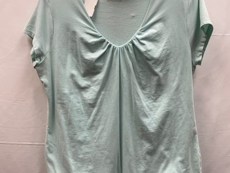 Blue Top Short Sleeve Basic Merona, Size Xxl Online