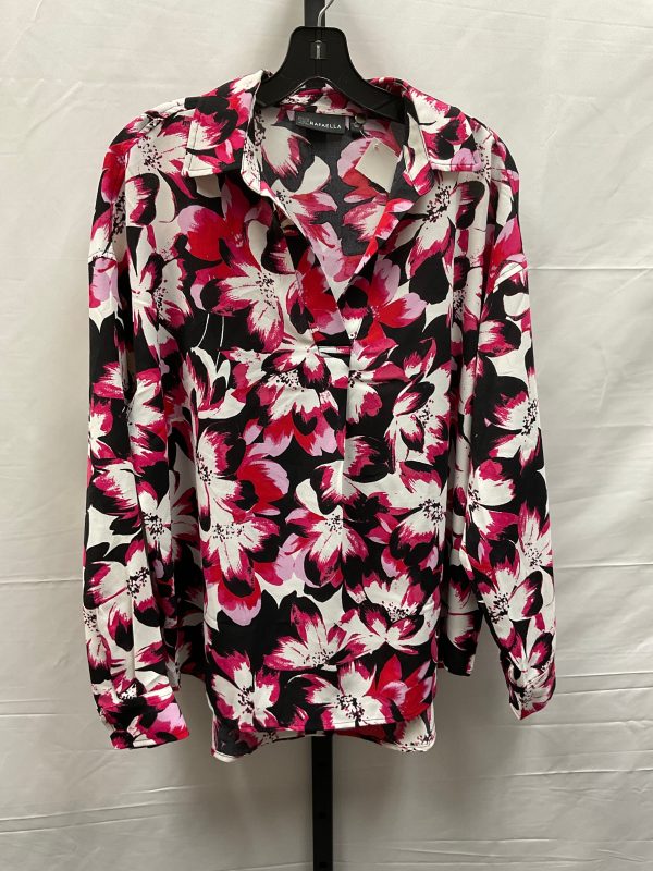 Black & Pink Top Long Sleeve Rafaella, Size M Discount