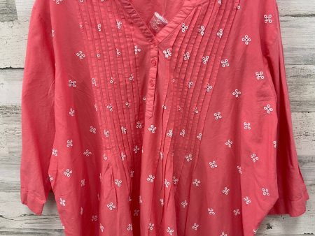 Top Short Sleeve By Woman Within In Pink, Size: 3x Online Sale