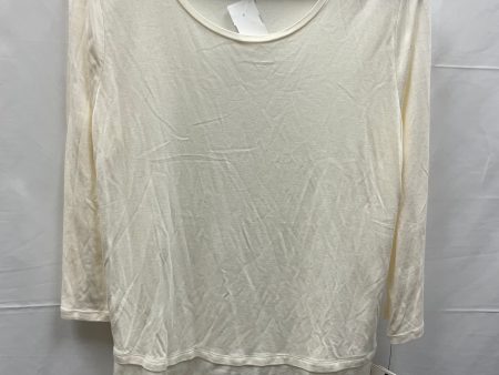 Cream Top Long Sleeve Liz Claiborne, Size L For Discount