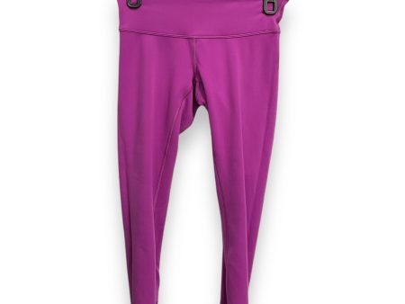 Athletic Capris By Lululemon In Black & Purple, Size: 6 Supply