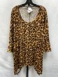 Animal Print Top 3 4 Sleeve Slinky Brand, Size 2x on Sale