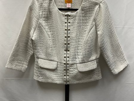 Silver & White Blazer Ruby Rd, Size 8petite Online now