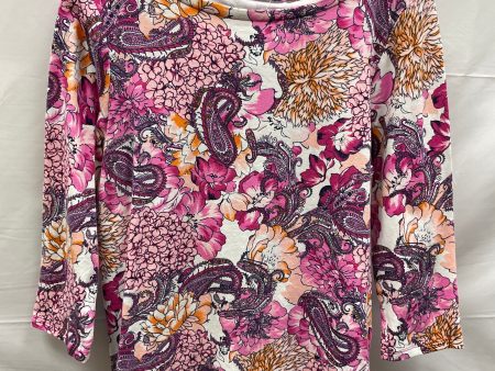 Floral Print Top 3 4 Sleeve Charter Club, Size L Fashion