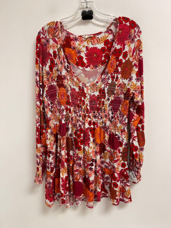 Top Long Sleeve By Jane And Delancey In Floral Print, Size: L For Discount