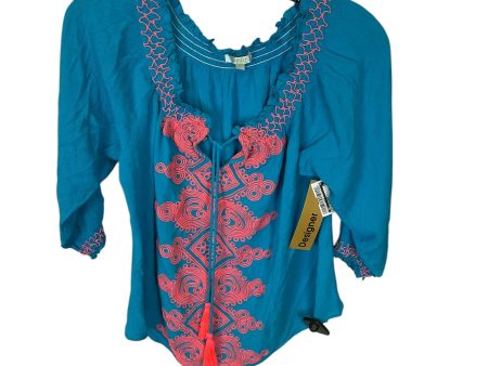 Top Long Sleeve Designer By Cmb In Blue, Size: M For Cheap