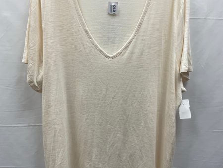 Cream Top Short Sleeve Basic Old Navy, Size Xxl Fashion