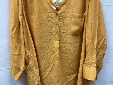 Yellow Top Long Sleeve Clothes Mentor, Size 3x Sale