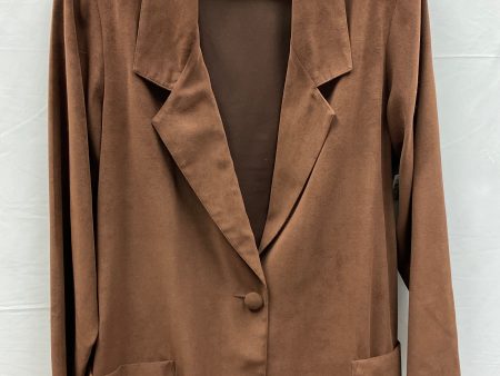 Blazer By Clothes Mentor In Brown, Size: S For Cheap