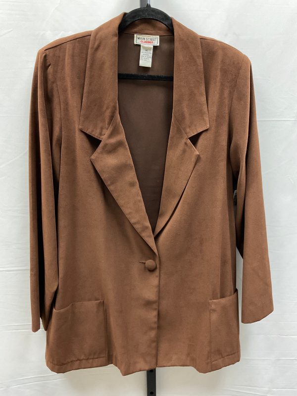 Blazer By Clothes Mentor In Brown, Size: S For Cheap