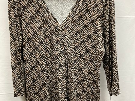 Brown Top Long Sleeve Dana Buchman, Size S Sale