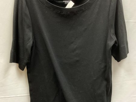 Black Top Short Sleeve Basic Chicos, Size M Hot on Sale