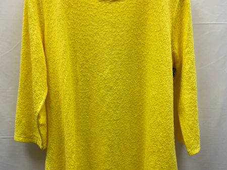 Yellow Top Long Sleeve Isaac Mizrahi Live Qvc, Size M Online Sale