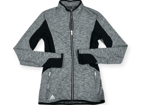 Athletic Jacket By Adidas In Grey, Size: Xs Sale